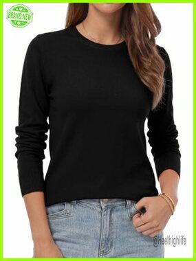 Women's Lightweight Viscose Blend Long Sleeve Pullover Sweater